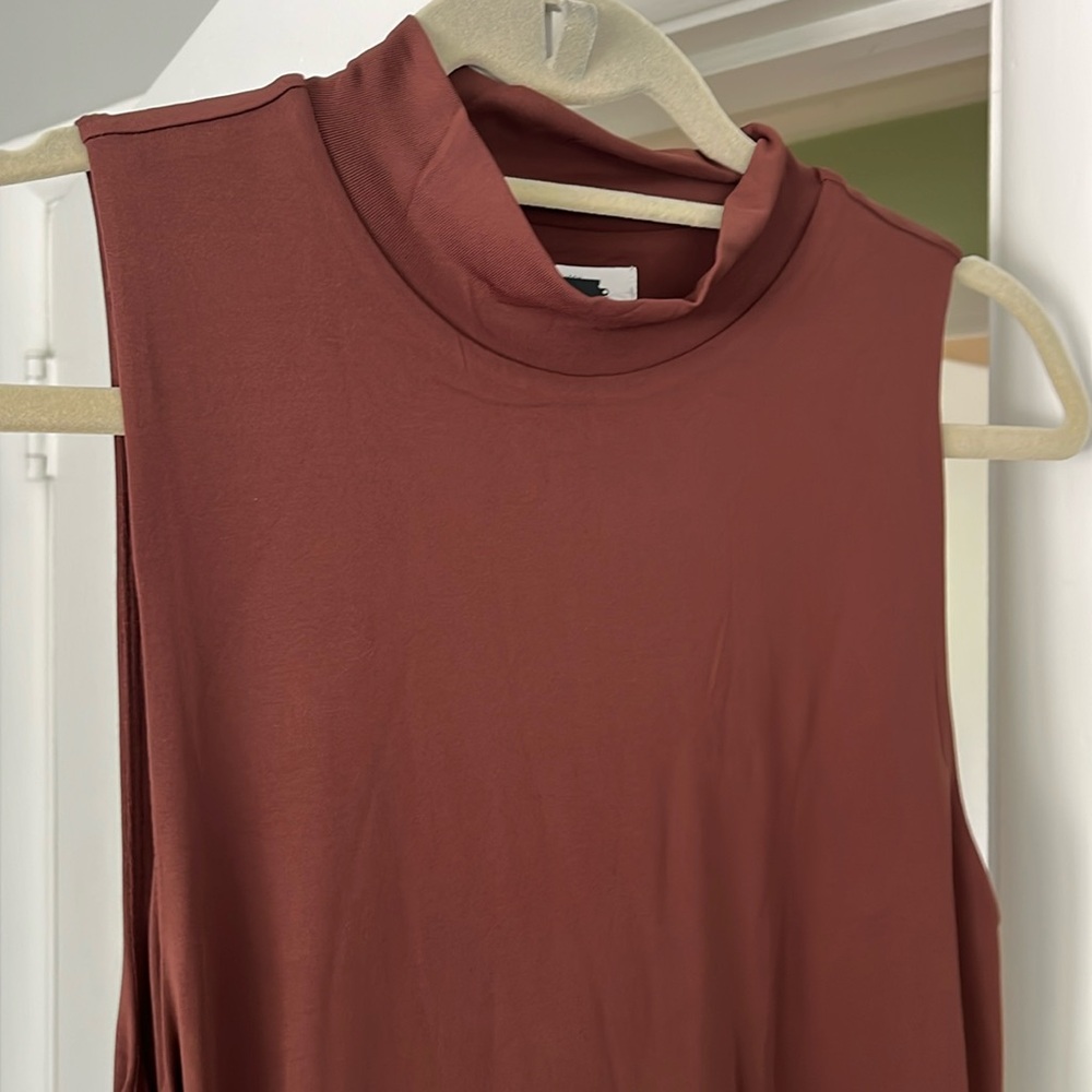 Aritzia Babaton Contour Brown Sleeveless Dress, NWOT - Picture 3 of 5
